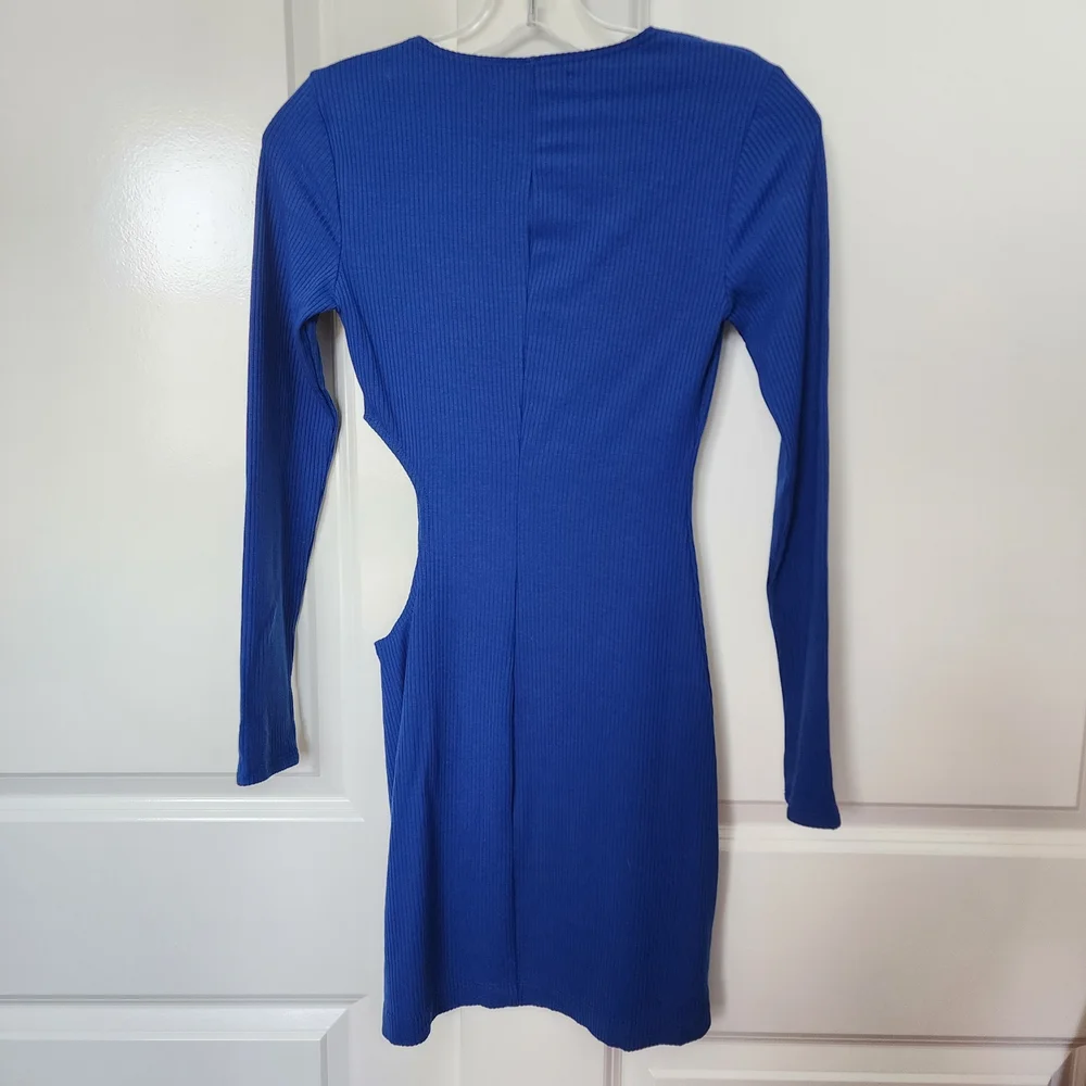 Reformation Kensy Long Sleeve Minidress In Royal - Picture 8 of 10